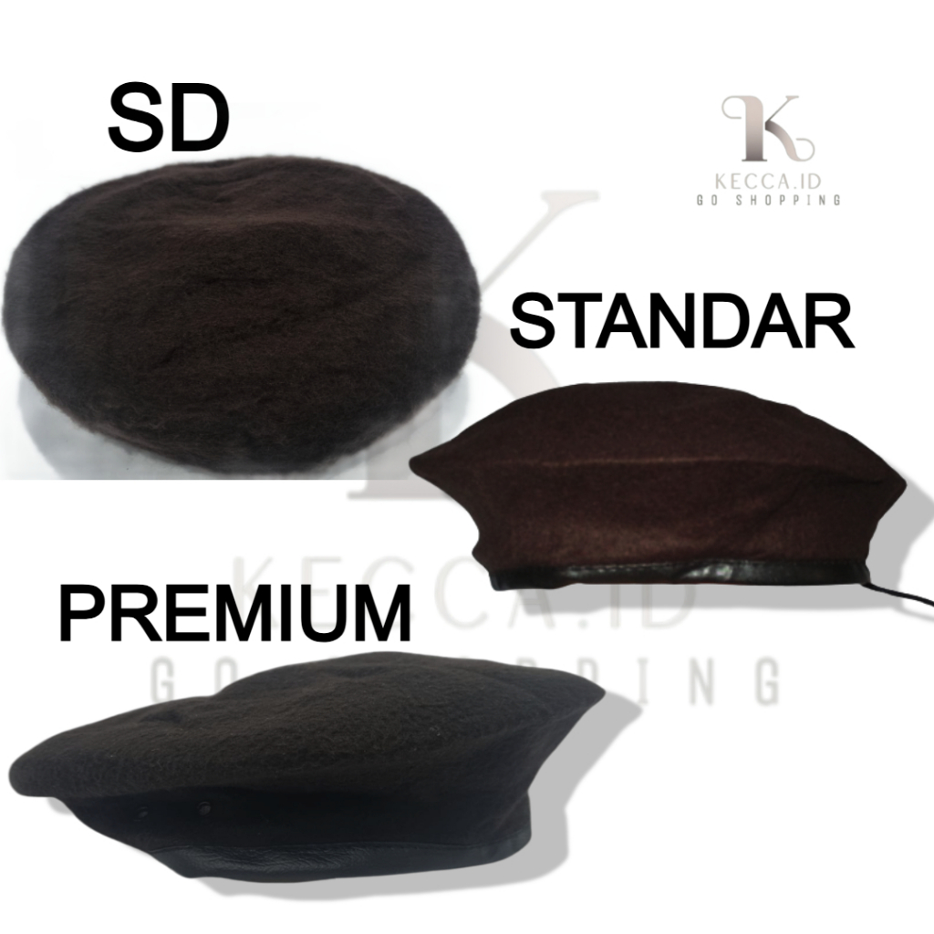 TOPI BARET SD SMP SMA/TOPI BARET PRAMUKA STANDAR/TOPI BARET PRAMUKA PREMIUM