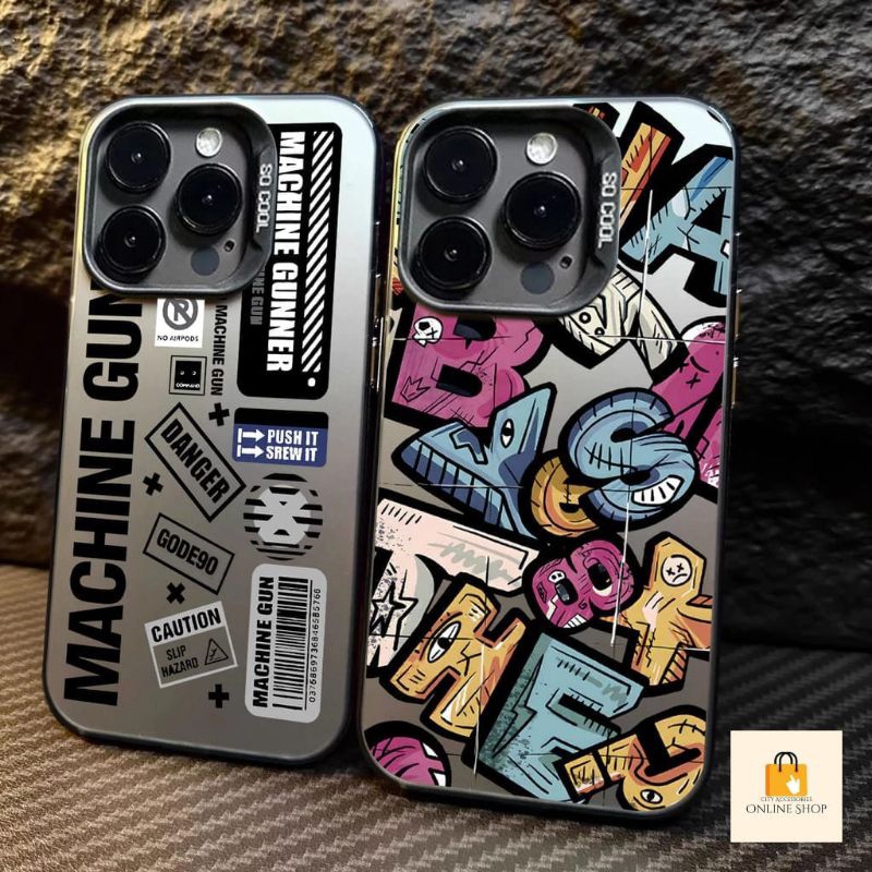 LL19 LL20 Premium Matte Case Casing HP Machine Gun Untuk Xiaomi Redmi A5 14C A1 A2 A3 9 9A 9C 9T 10 