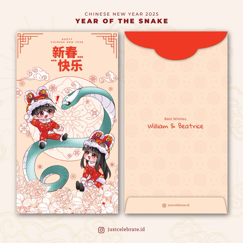 

CUSTOM ANGPAO YEAR OF THE SNAKE 2025 | HONGBAO CHINESE NEW YEAR | ANGPAO ULAR | ANGPAO LEBARAN, IMLEK, WEDDING, SANGJIT, BIRTHDAY, CONDOLENCES, ETC