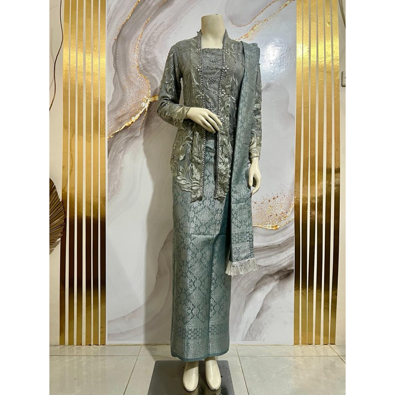 SET KOMPLIT KEBAYA KUTU BARU TILE PAYET/KEBAYA KECE/KEBAYA KELULUSAN/KUTU BARU TILE PAYET/KEBAYA PAY