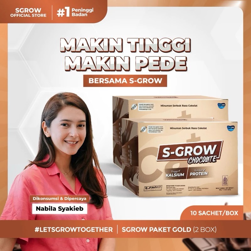 

S-GROW CHOCOLATE 2 BOX - Peninggi Badan Terbaik Untuk Remaja dan Dewasa