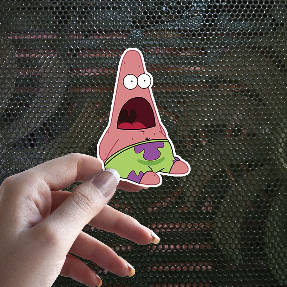 

Sticker Decal Vinyl Tahan Air Patrick Terkejut Mulut Menganga
