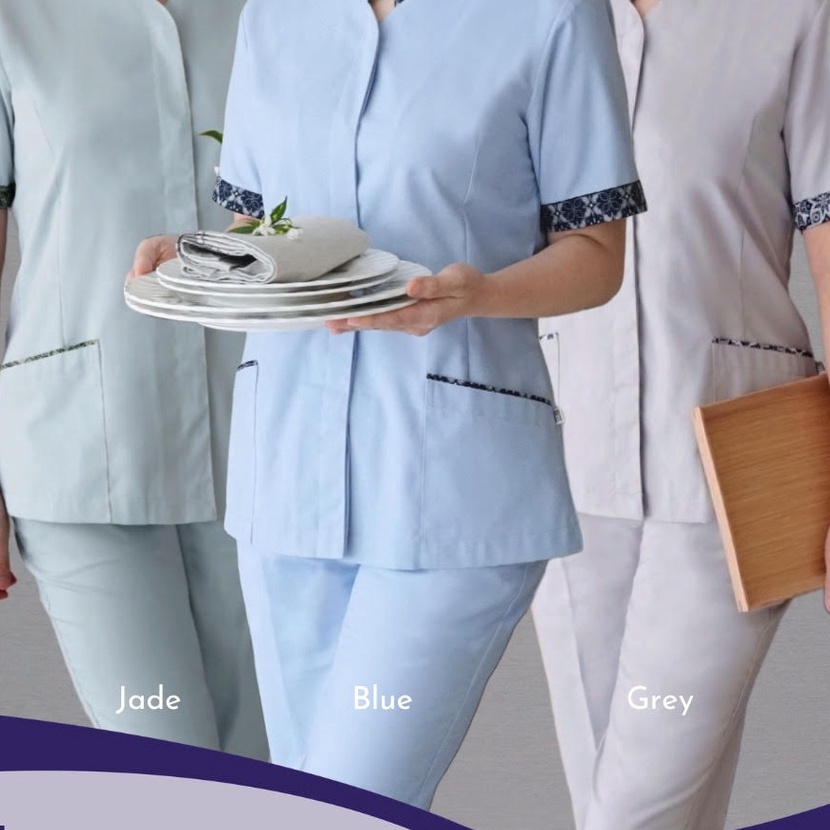 Terlaris Baju Suster  Seragam Suster FITFORM BATIK Mandarin Celana Panjang