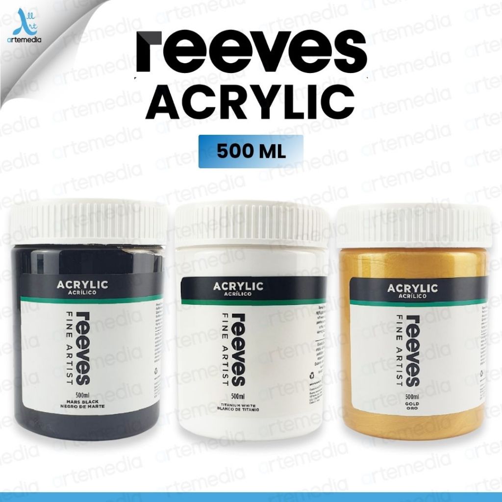 

Reeves Acrylic Artists 500ml Acrylic Color Paint Cat Akrilik
