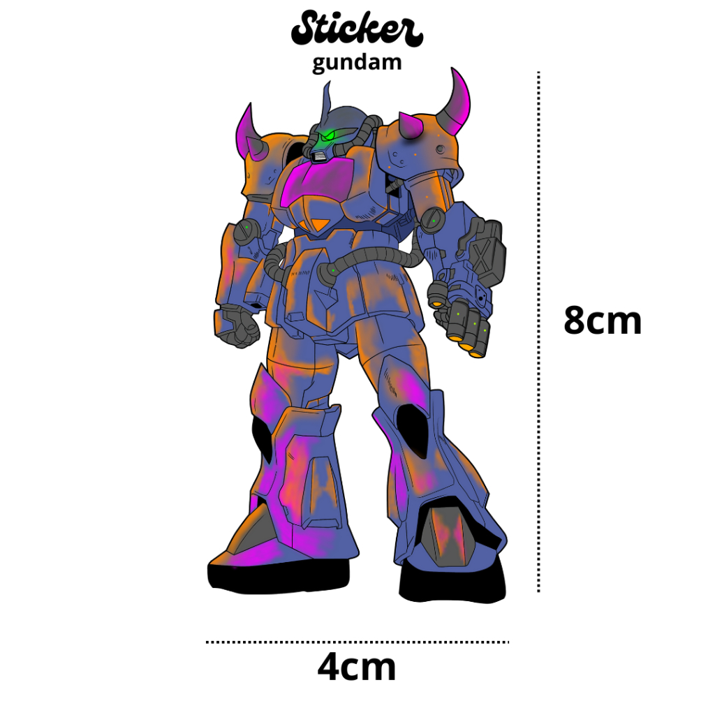 

Gundam stiker vinyl glosy