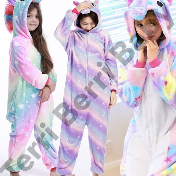 Spesial BAJU KOSTUM ONESIE UNICORN ANIMAL DEWASA ONE SIE KUDA PONI KURUMI BINATANG PIAMA HEWAN PIYAM