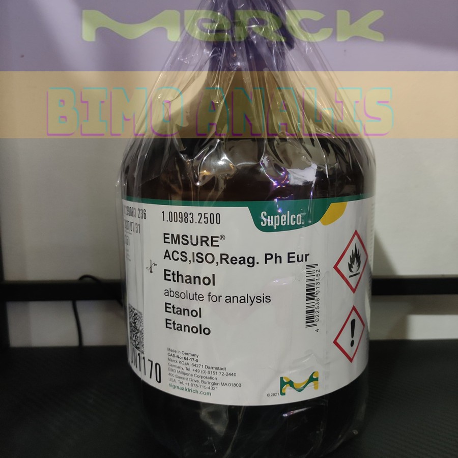 Ethanol Merck 100983 500 mL / Alkohol Absolute 99% / Etil Alkohol Pro Analis