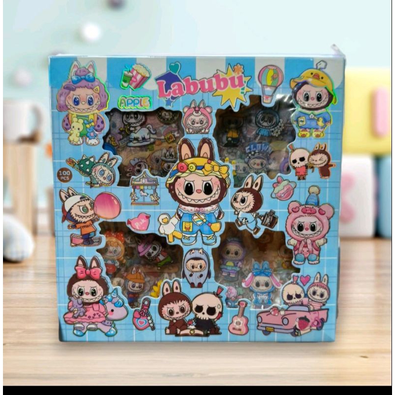 

STIKER LABUBU VIRAL 4 VARIAN WARNA isi 100 LemBar