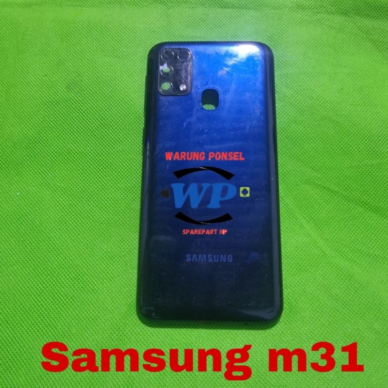 BACKDOOR BACKCOVER TUTUP BELAKANG KACA KAMERA SAMSUNG M31 M315 ORI COPOTAN NORMAL