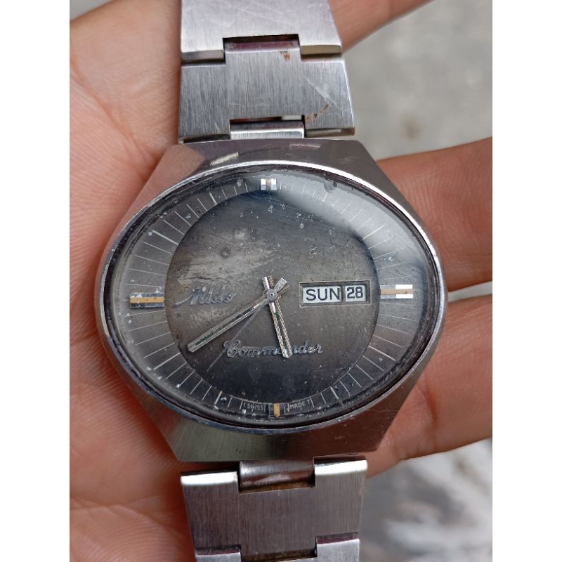 jam tangan mido commander oval second bekas original