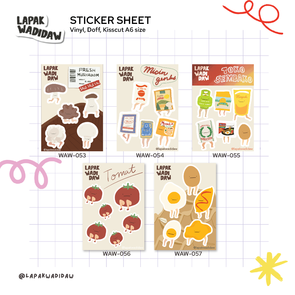 

Sticker Sheet Vinyl Lapak Wadidaw - B