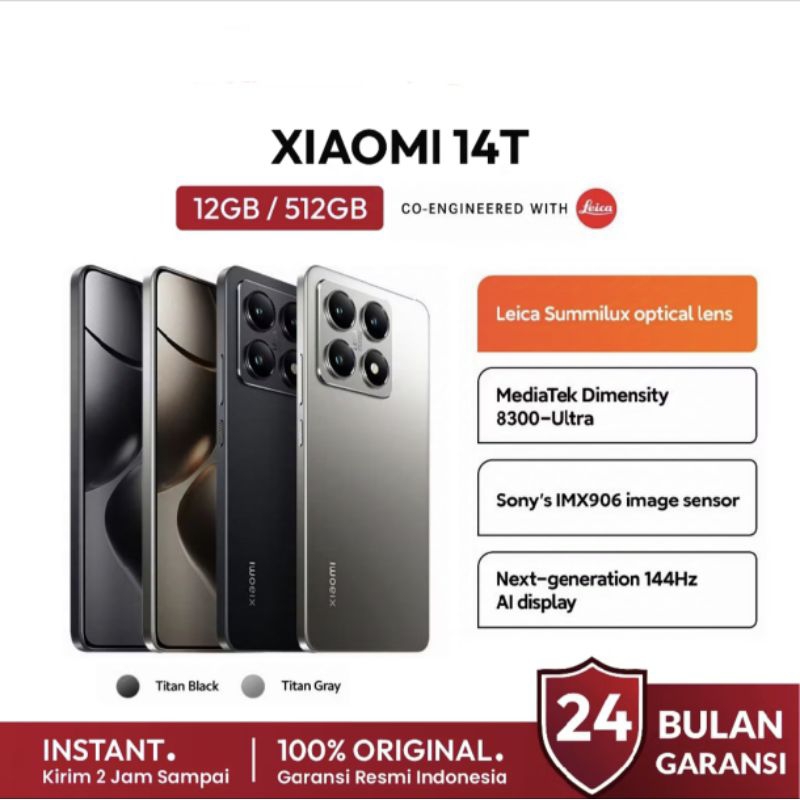 XIAOMI ANDROID HP 14T RAM 12/512GB GARANSI RESMI