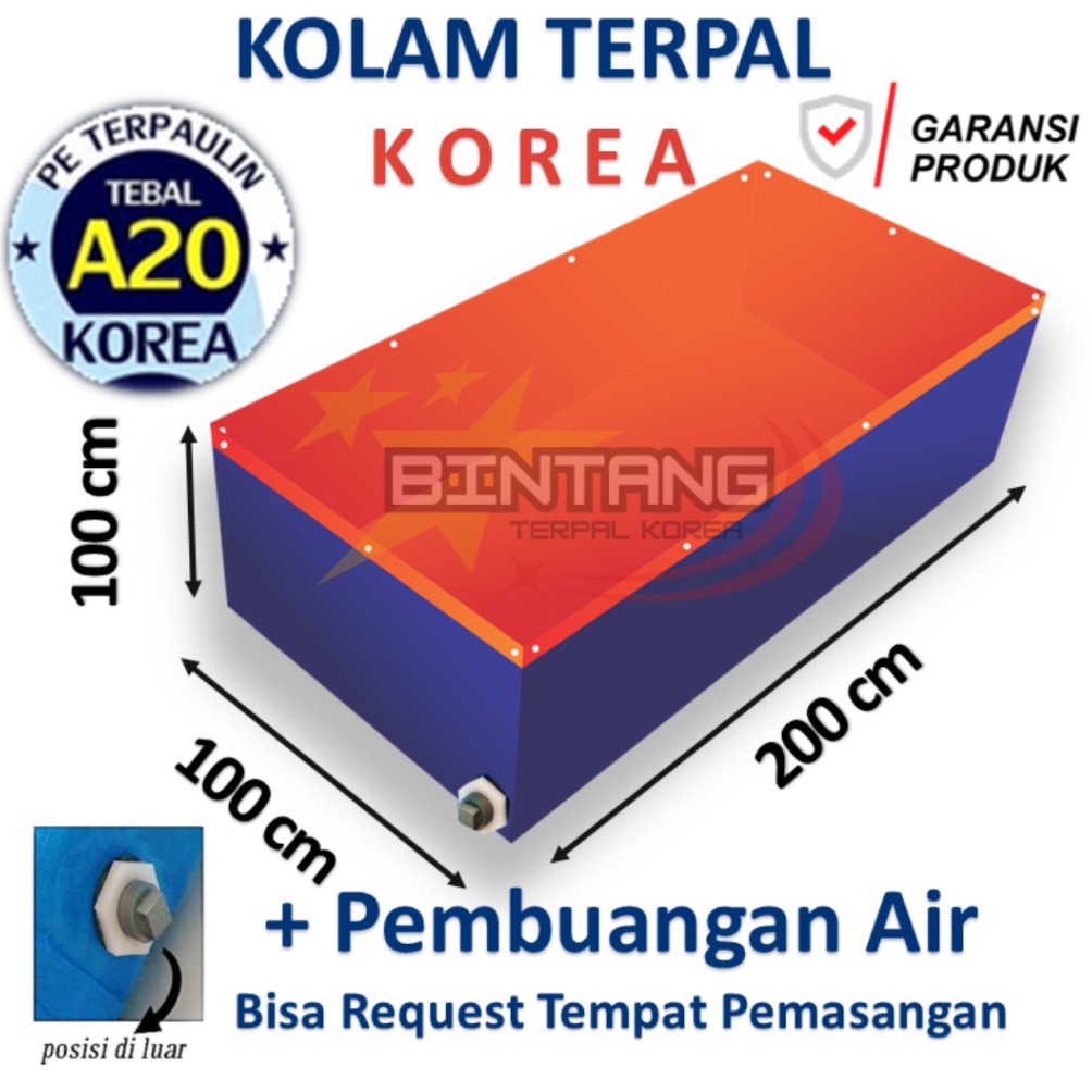 Limited Terpal Kolam Terpal Ikan Kotak 2x1x1  1x2x1  2x1x1  1x2x1 Untuk Budidadya Ikan