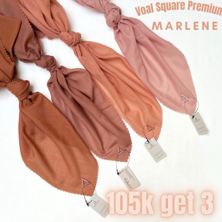 Paling Sesuai Marlene  Hijab Voal Polos SegiEmpat Sahara Voal Square