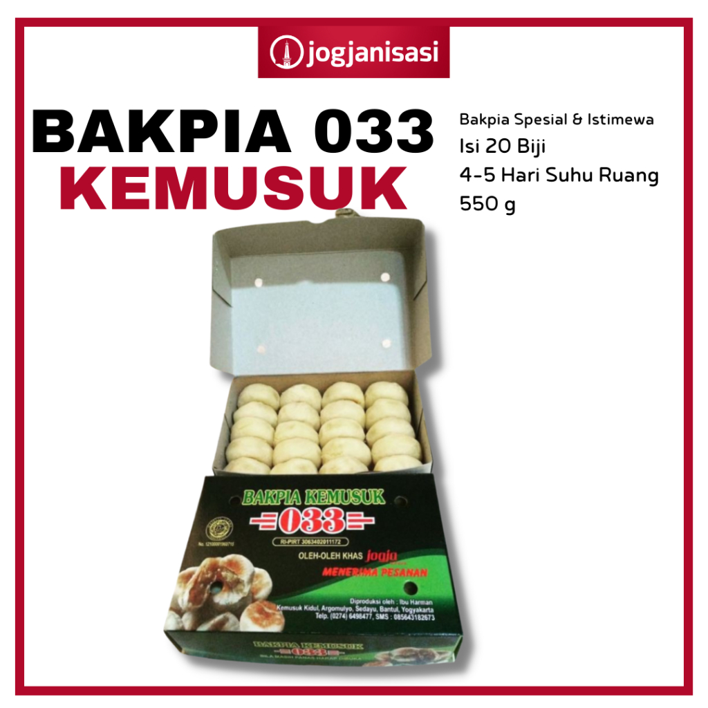 

Bakpia Kemusuk 033 GRATIS Kemasan Vacuum