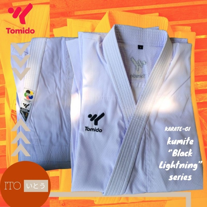 Karate-gi (baju karate) Black Lightning Kumite Tomido | Termurah