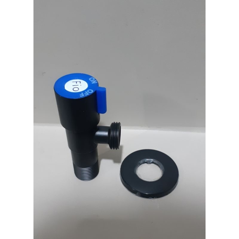 Stop kran shower Tee stainless coating hitam Fiorentino