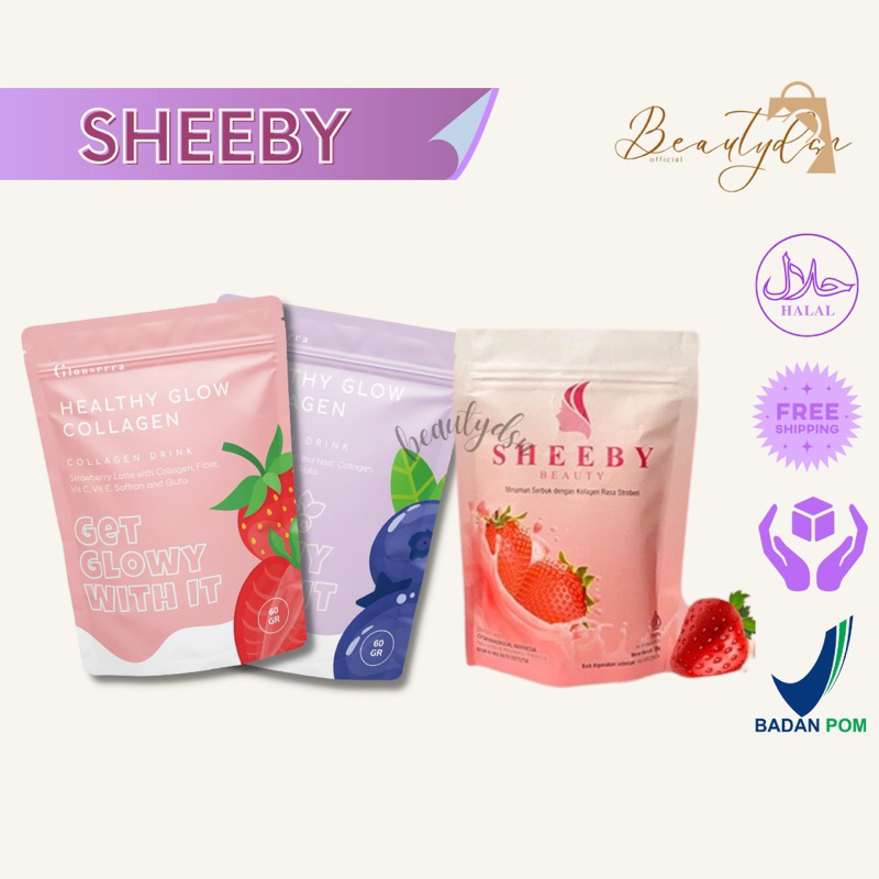 

SHEEBY | Healthy Glow Collagen Drink by Glouserra 60gr 16x seduh, Mencerahkan kulit, Anti aging, Melebabkan kulit, Memutihkan, Menghilangkan bekas luka dengan kandungan saffron