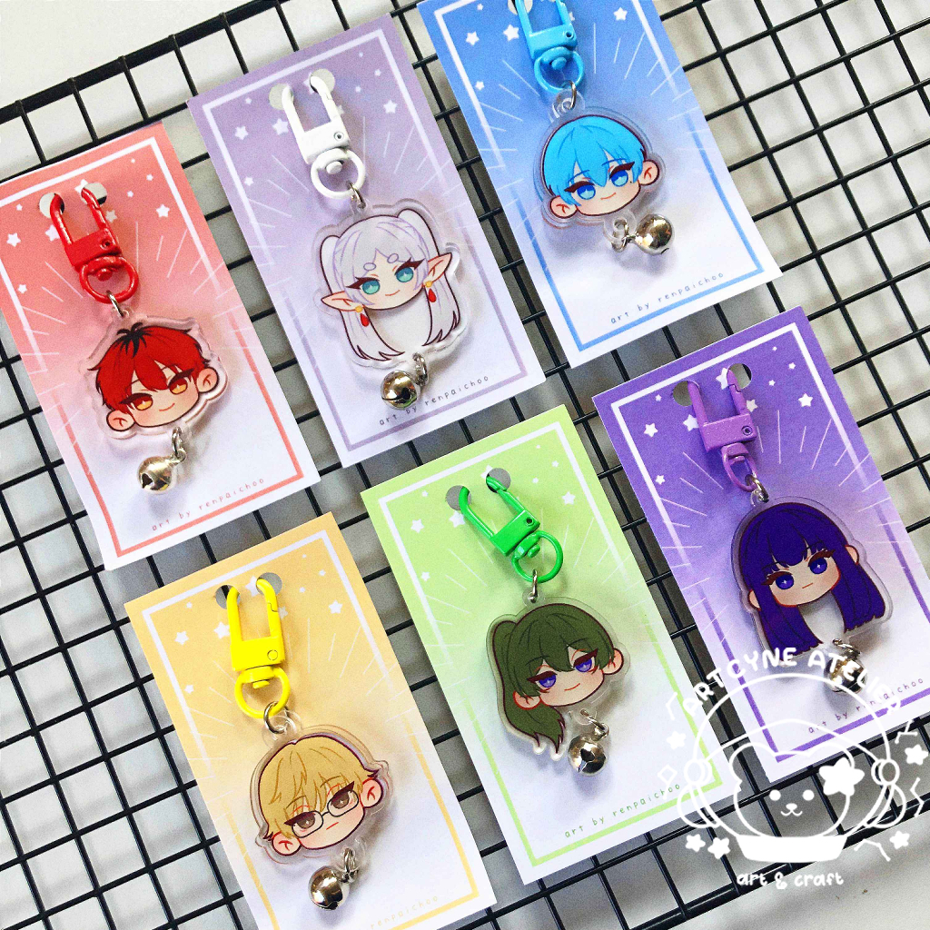 Frieren chibi head keychain