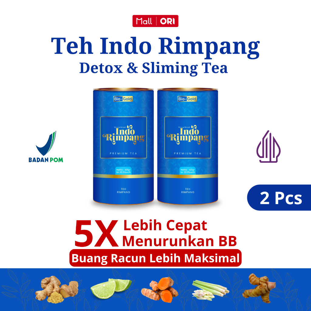 

[2 Pcs] Minuman Rempah Teh Indo Rimpang Premium Tea Penurun Berat Badan 5x Lebih Cepat Detox Tubuh