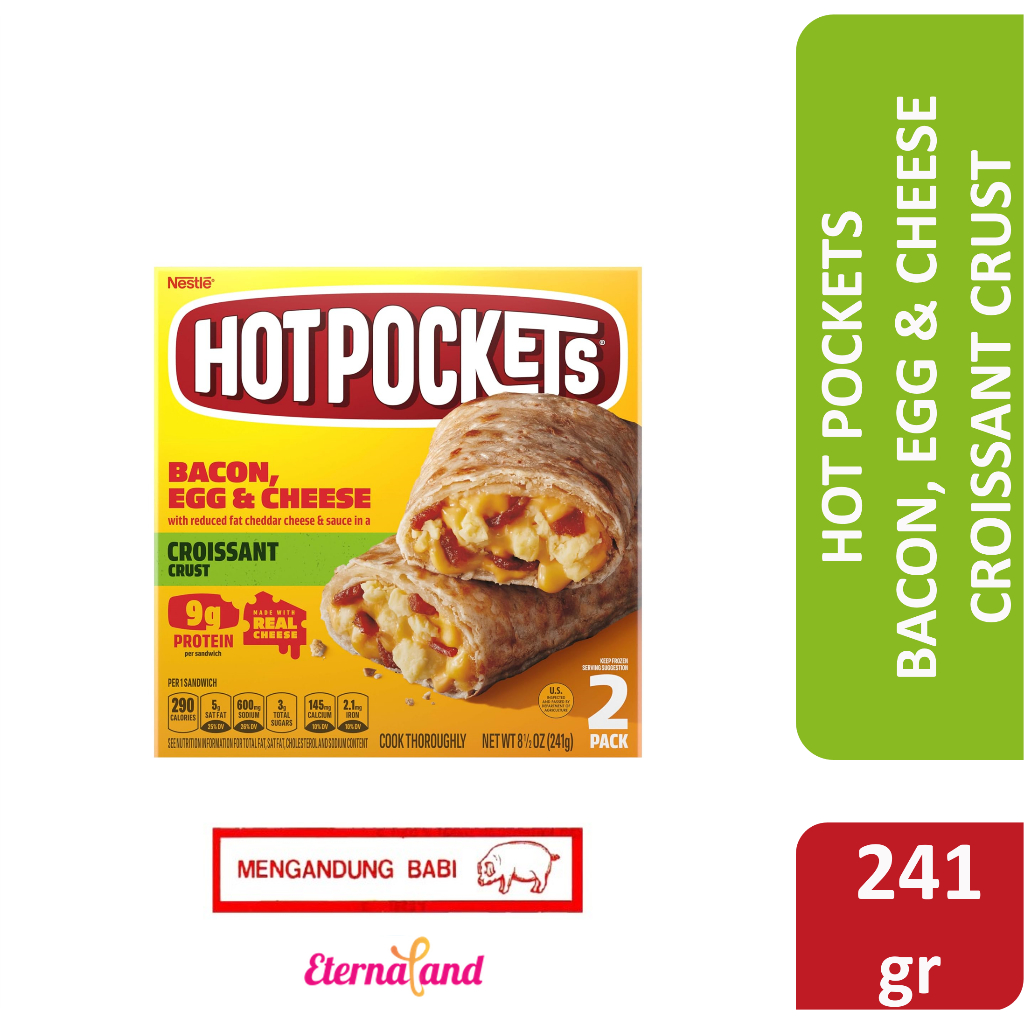 

Hot Pockets Bacon, Egg & Cheese - impor USA (NON HALAL)