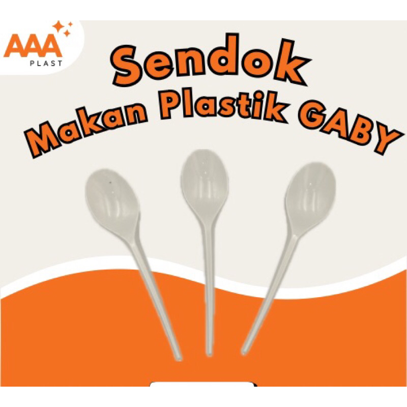 {100PCS} GABY SB PP SENDOK MAKAN PLASTIK EKONOMIS