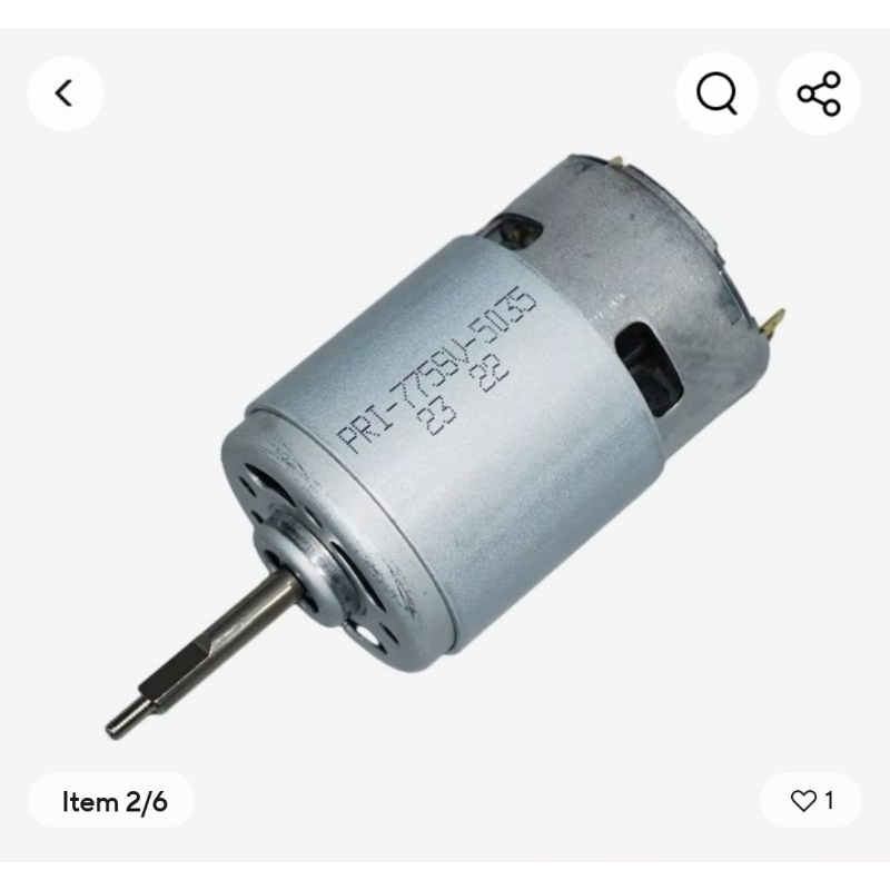 Dinamo DC Motor RS-775 775 DC 12V - 24V AS panjang Long Shaft Axle