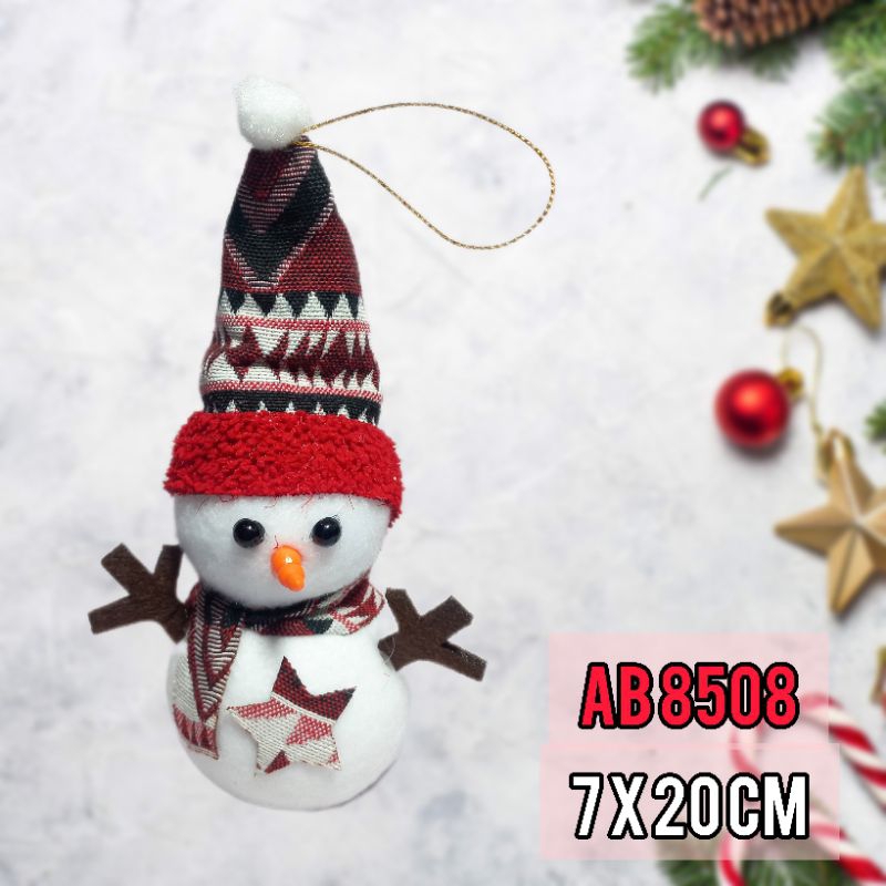 Gantungan boneka busa snowman
