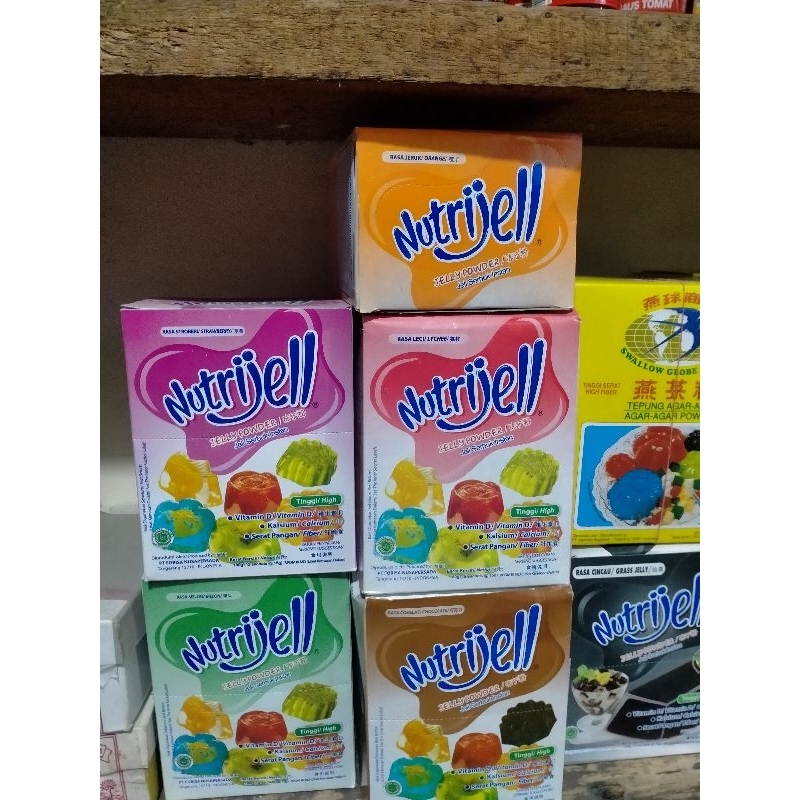 

Nutrijel/Jelly Powder/Jeli Sebuk Instan 15 g Rasa Strawberry,/Melon/ Cincau/ Jeruk/Mangga/Jambu/Kelapa/Plain