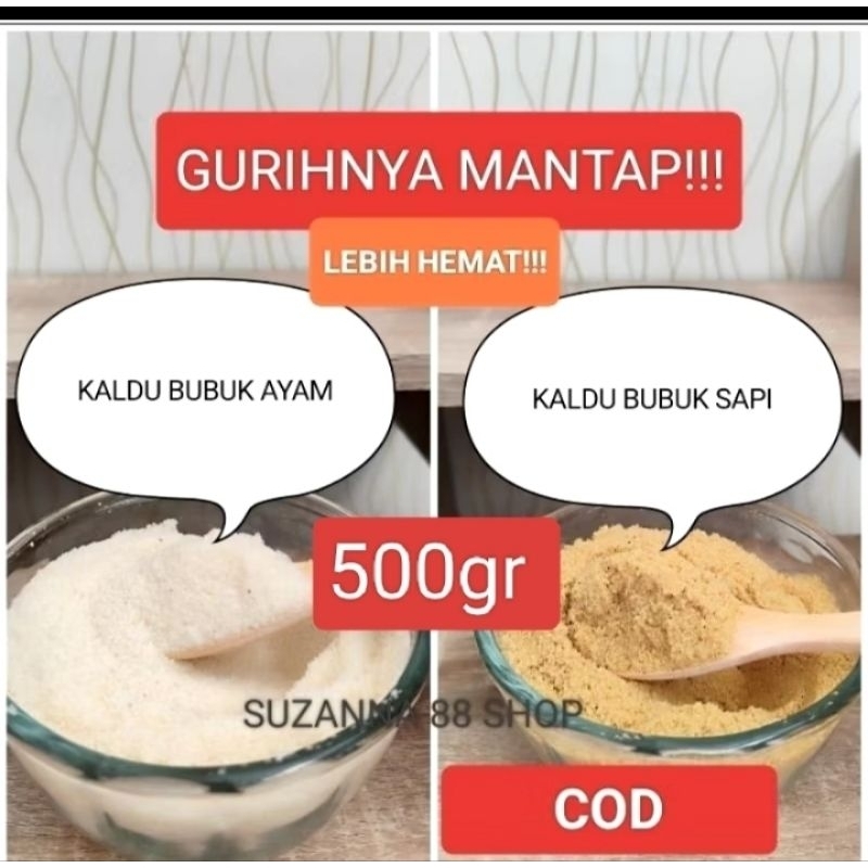 500gr kaldu bubuk ayam/sapi gurih mantap