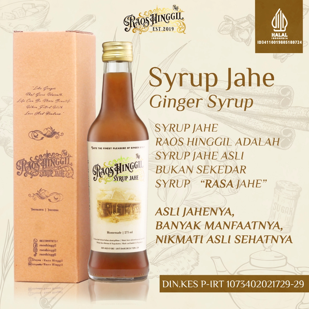 

Syrup Jahe Raos Hinggil healthy, happy, eco friendly