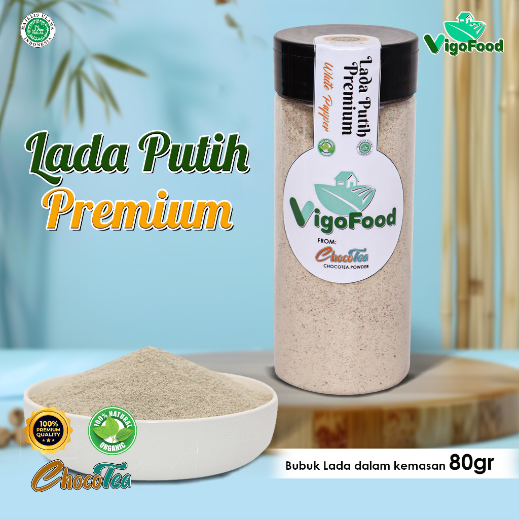

LADA PUTIH BUBUK 80 GRAM GRADE IMPORT BY VIGOFOOD / 100% MERICA PUTIH TANPA CAMPURAN/ 100% WHITE PEPPER