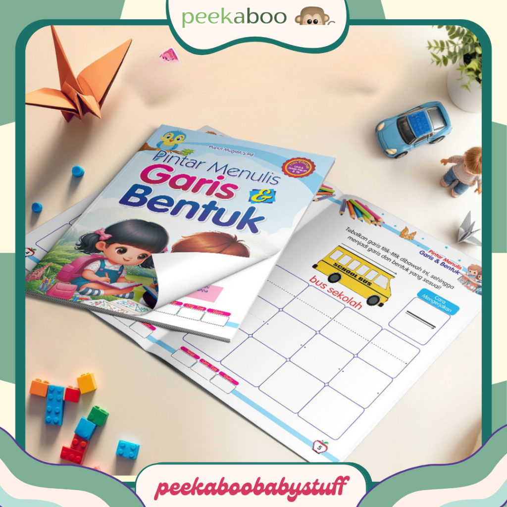BUKU ANAK PAUD PINTAR MENULIS GARIS DAN BENTUK || BUKU LATIHAN BELAJAR PAUD