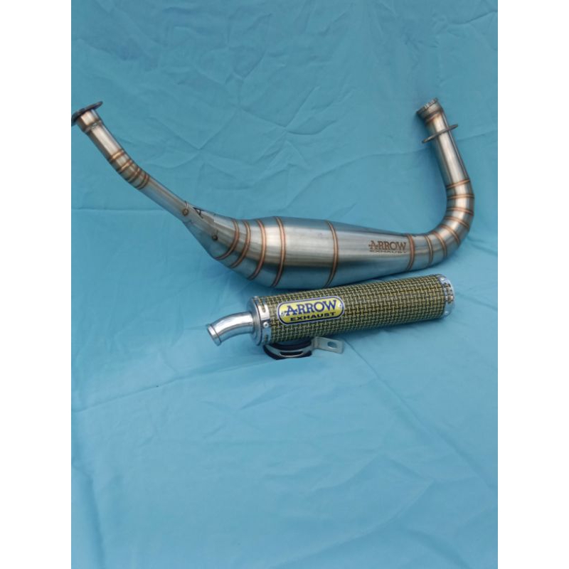 KNALPOT RX KING KOLONG REPSOL ARROW EXHAUST KARBON KEFLAR