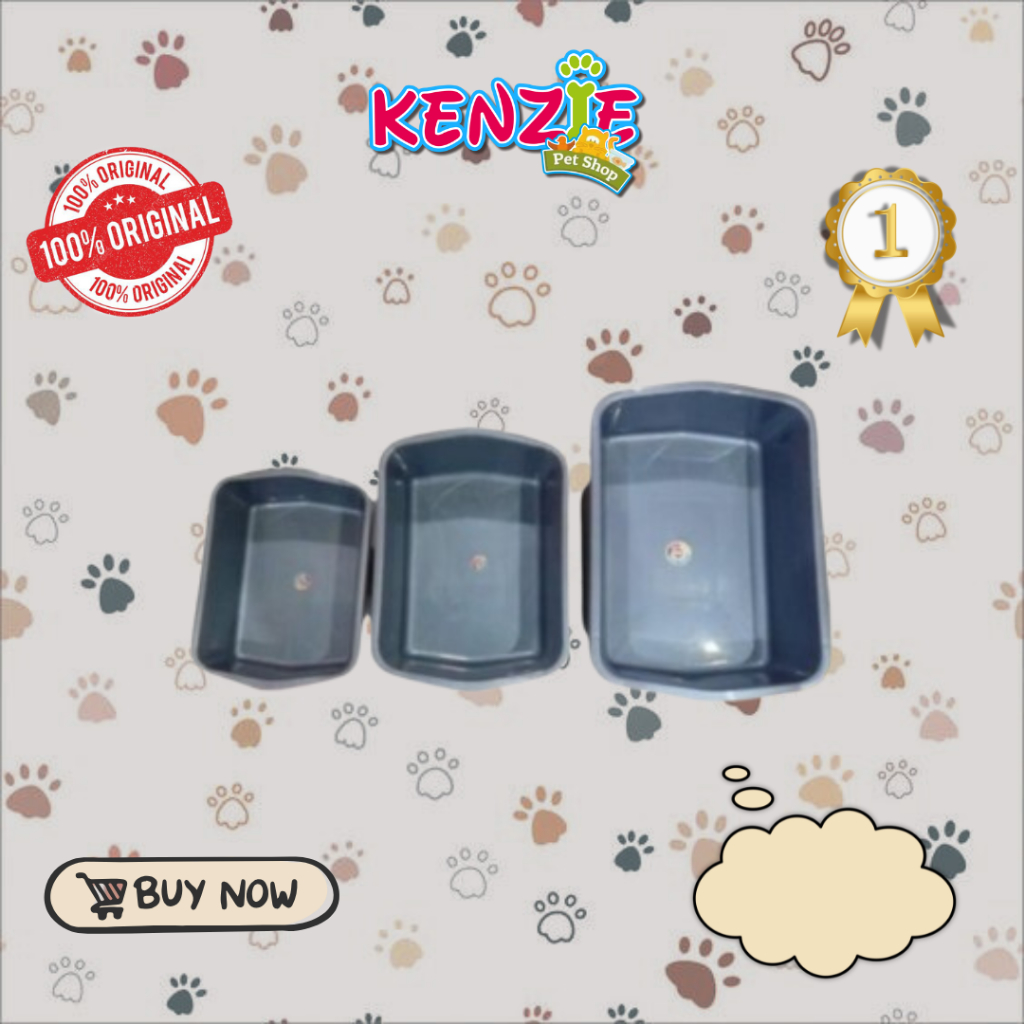 Bak Pasir Pup Kucing Ukuran Kecil Sedang Besar Warna Abu-Abu