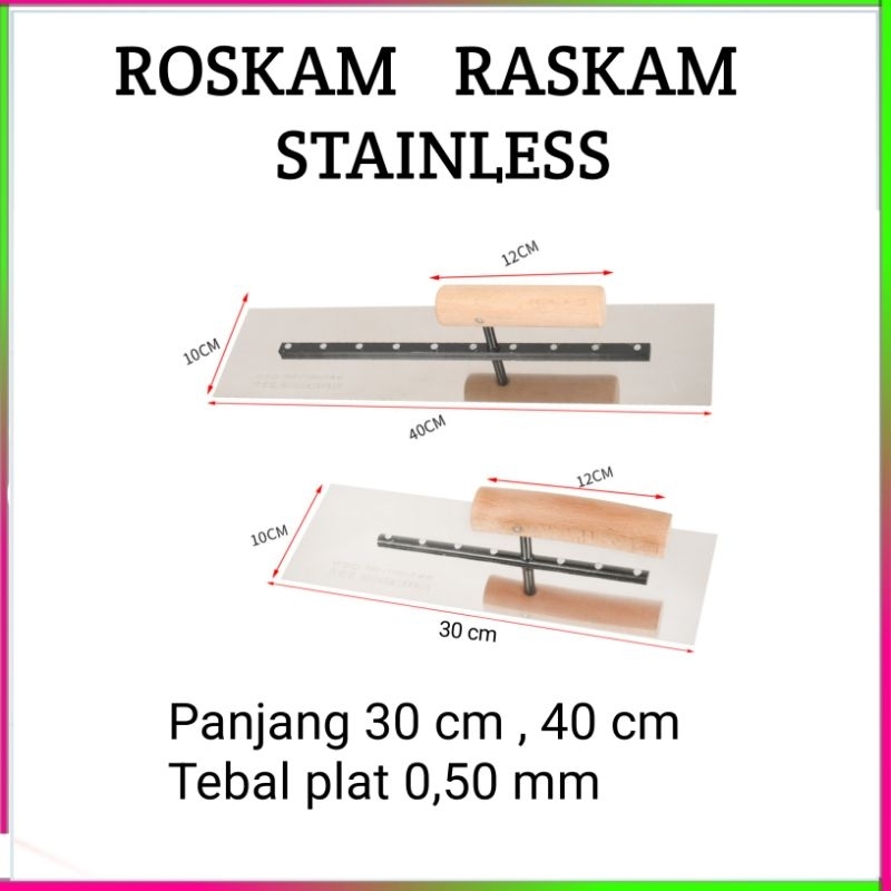 ROSKAM RASKAM TROWEL PLAT STAINLESS