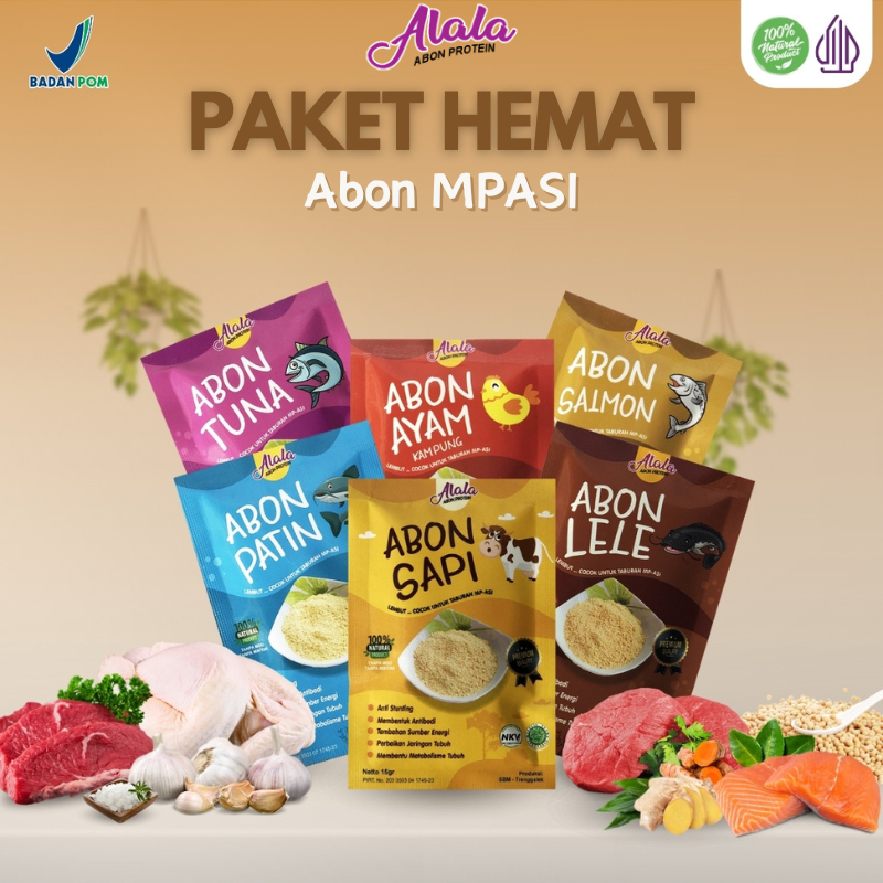 

Alala Abon Mpasi Bayi Abon Sehat Paket Hemat 6 varian Abon