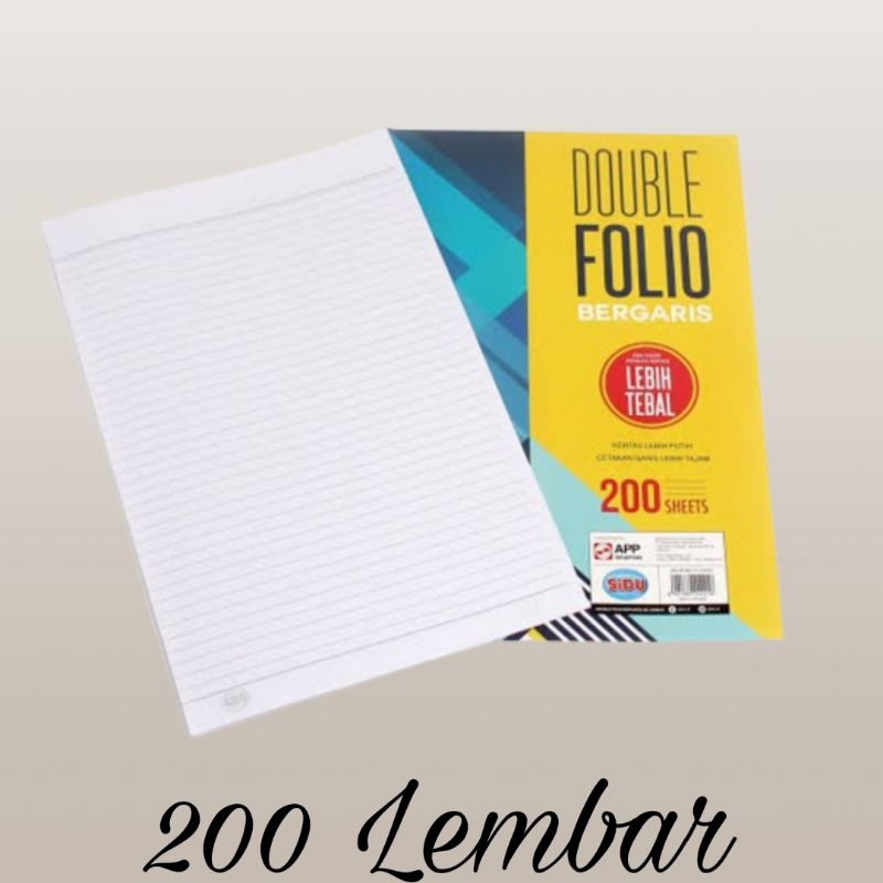

HJK Kertas Bergaris/Double Folio Kiky & Sidu Isi 100 & 200