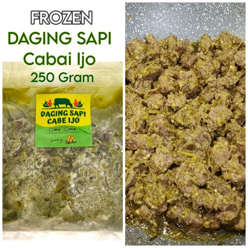

DAGING SAPI CABE IJO 250 GRAM FROZEN FOOD BEEF Lombok Ijo