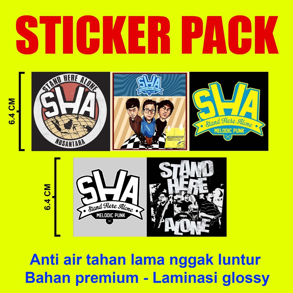 

sticker pack stiker band punk SHA stand here alone