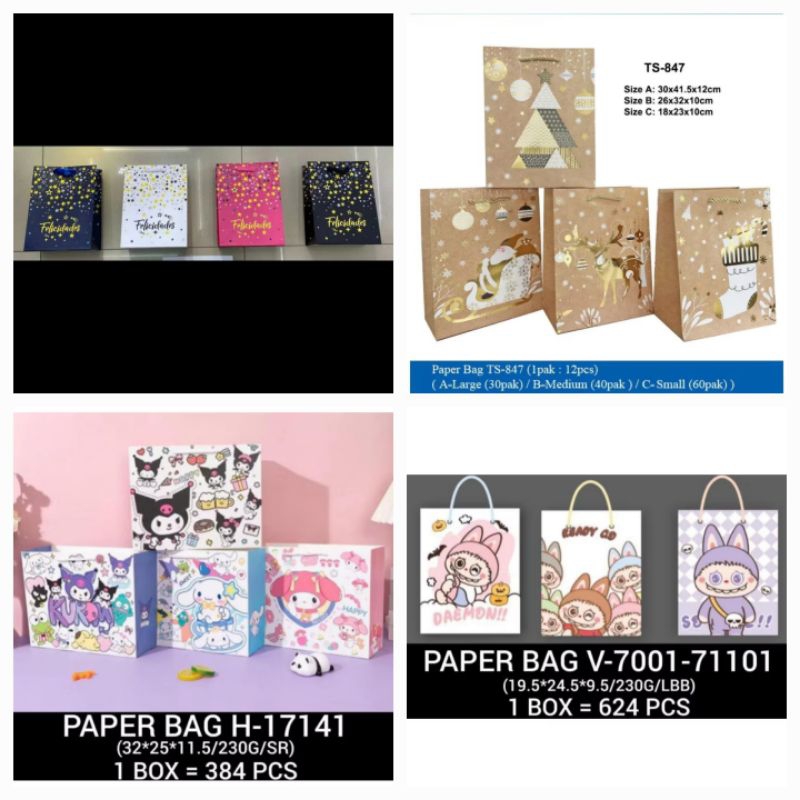 

Paper Bag/ Goodie Bag/Hand Bag Kertas Exclusive Star Bintang 533 Natal christmas SNR Laobubu