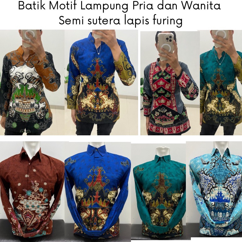 KODE S46P Batik Motif Lampung Pria dan Wanita