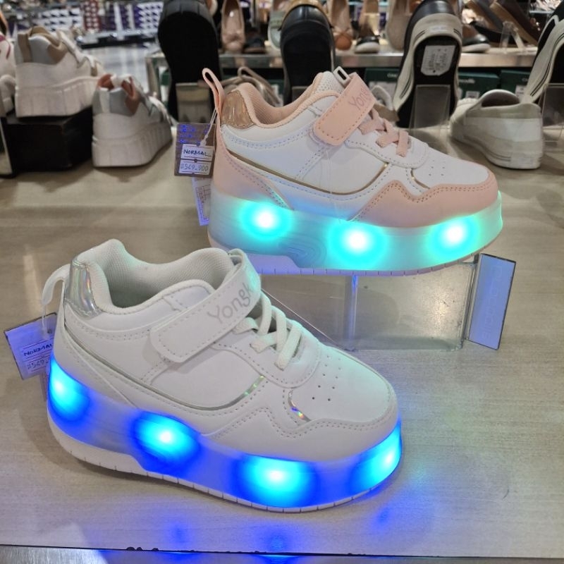 Yongkidz new sepatu sneakers/sepatu roda lampu bisa nyala warna warni anak cewek/cowok ori size 28-3