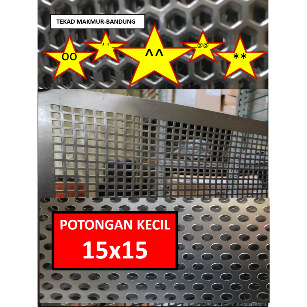 Plat Lubang - 15x15 - Plat Speaker - Ram Speaker - Grill Speaker