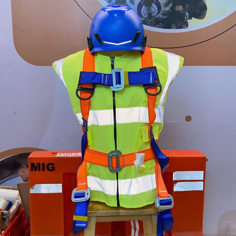 Full Body Harness Double Big Hook Lanyard + Absorber / Body Harness Double Hook Murah / Body Harness