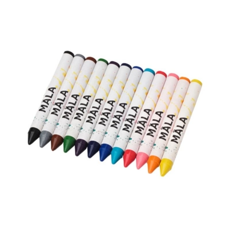 

Ikea Mala Crayon Lilin Warna Campuran (12pcs)