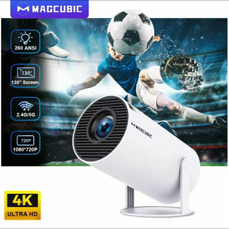 Projector HY300 Infocus LED Proyektor 4K Wifi6 Dualband Wireless