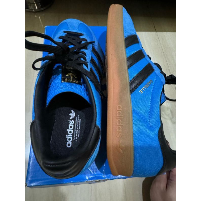 preloved sepatu adidas gazelle samba blue indoor second