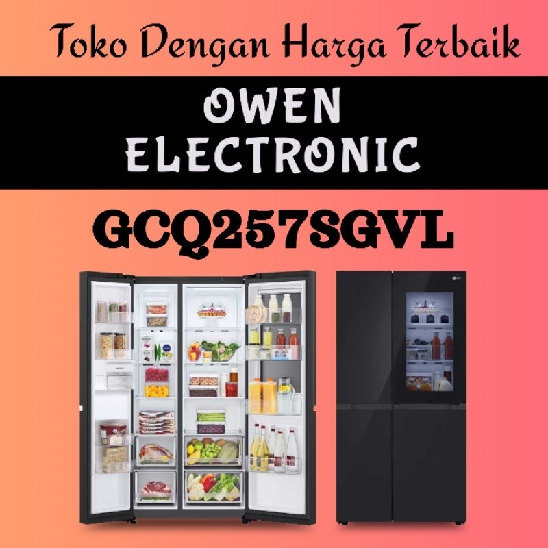 LG KULKAS INSTAVIEW SIDE BY SIDE REFRIGERATOR GCQ257SGVL