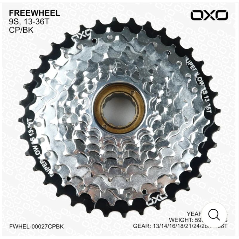 NEW Freewheel Sprocket Gir 9 Speed Oxo 13-36t Oxo